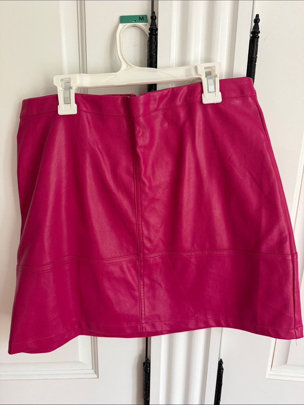 Say What? Hot Pink Faux Leather Mini Skirt